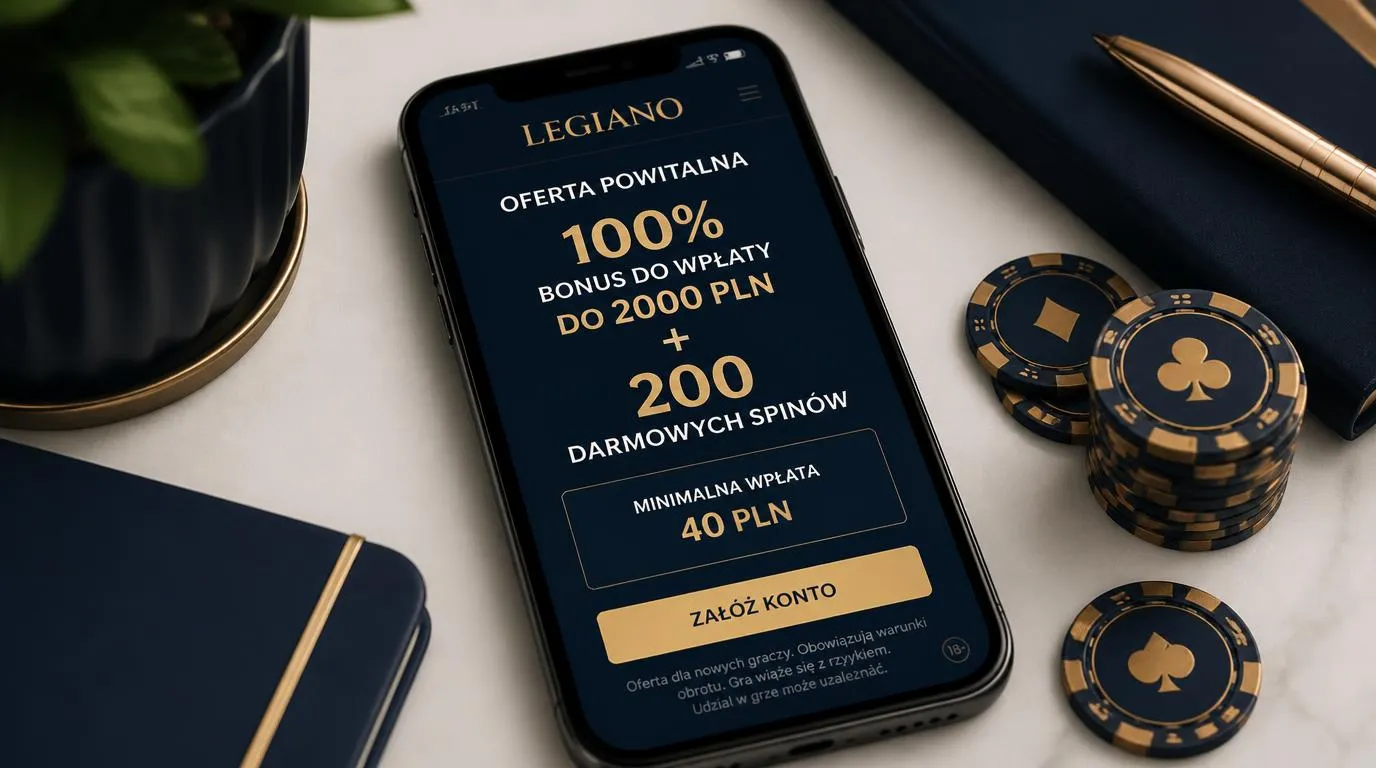 Telefon z ofertą bonusu powitalnego, wpłatą 40 PLN i darmowymi spinami